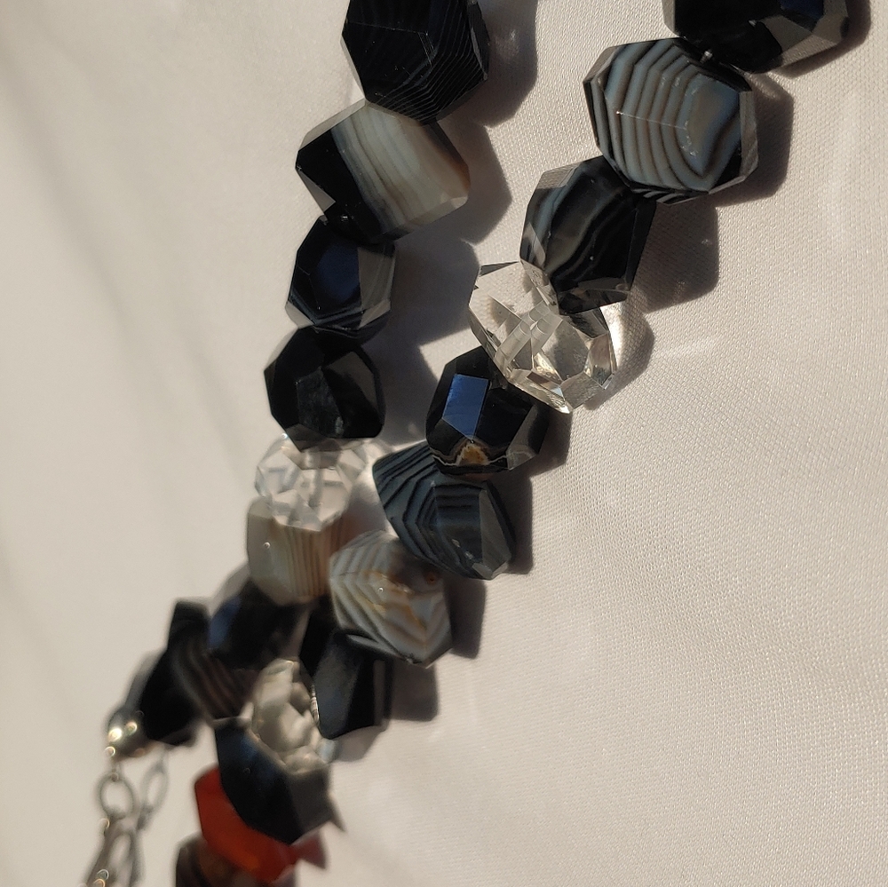 Deb Guyot Banded & Sliced Agate/Herkimer Quartz - image 5